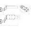 ProPlus Wielnaaf met torsievering links 750 kg - stalen aseind voor aanhangers met ophanging