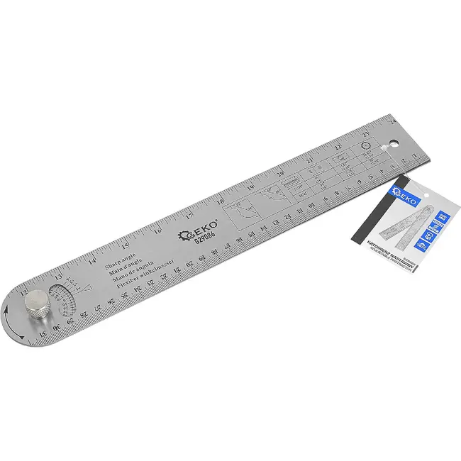 GEKO Verstelbare timmermanshoekmeter 600 mm met 180° schaal en vergrendelknop
