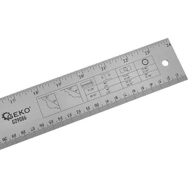 GEKO Verstelbare timmermanshoekmeter 600 mm met 180° schaal en vergrendelknop