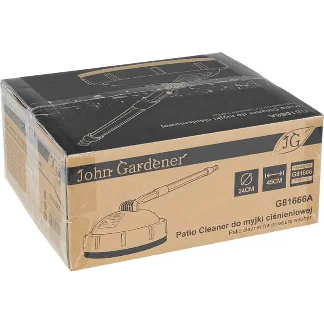 John Gardener Terrasreiniger 24 cm met M22x1,5 aansluiting voor hogedrukreiniger