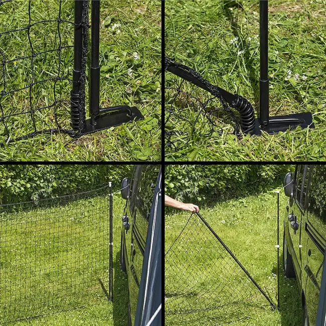 ProPlus Omheiningsnet voor huisdieren 18 m - zwart - 111 cm hoog