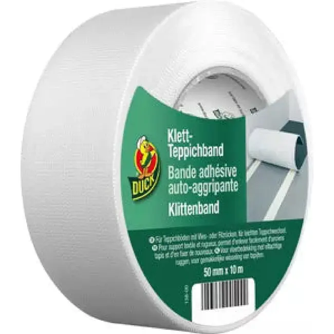Klittenband tape 50 mm x 10 m - zelfklevend en herbruikbaar
