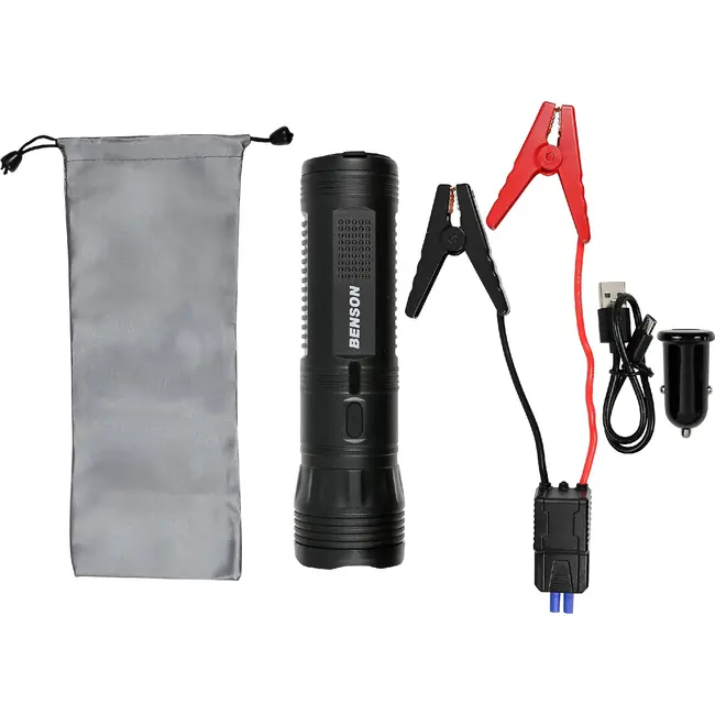 Benson Jumpstarter 800 A met LED-zaklamp - compacte autostarthulp