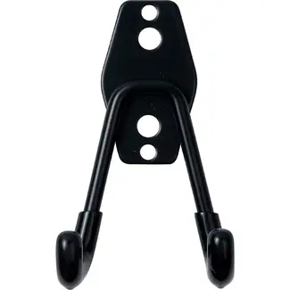 Benson Dubbele universele haak zwart 70 x 60 mm voor extra opbergruimte