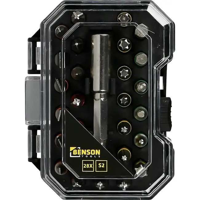 Benson Bitset 28-delig van S2-staal met 1/4 inch zeskantopname