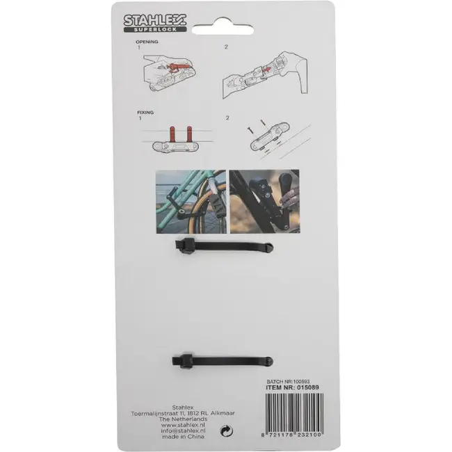 Stahlex Vouwslot Lockrider 85 cm met houder en 2 veiligheidssleutels