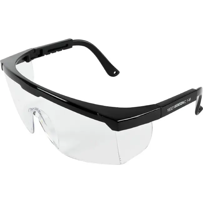 Benson Veiligheidsbril zwart frame met heldere slagvaste lenzen