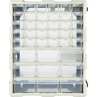 Benson Opbergbox met 39 vakken - 38,1 x 46,5 x 15,8 cm - voor kleine schroeven, moeren en boortjes
