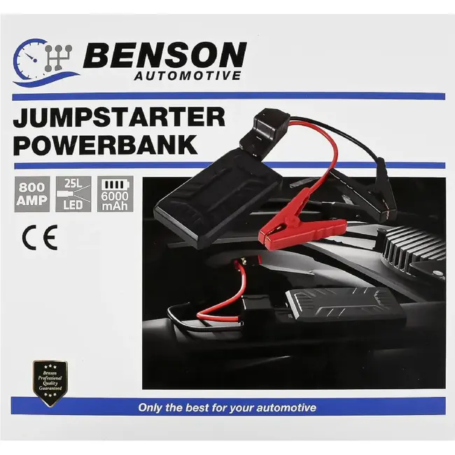 Benson Compacte jumpstarter 800 A voor 12 V accu's en starthulp
