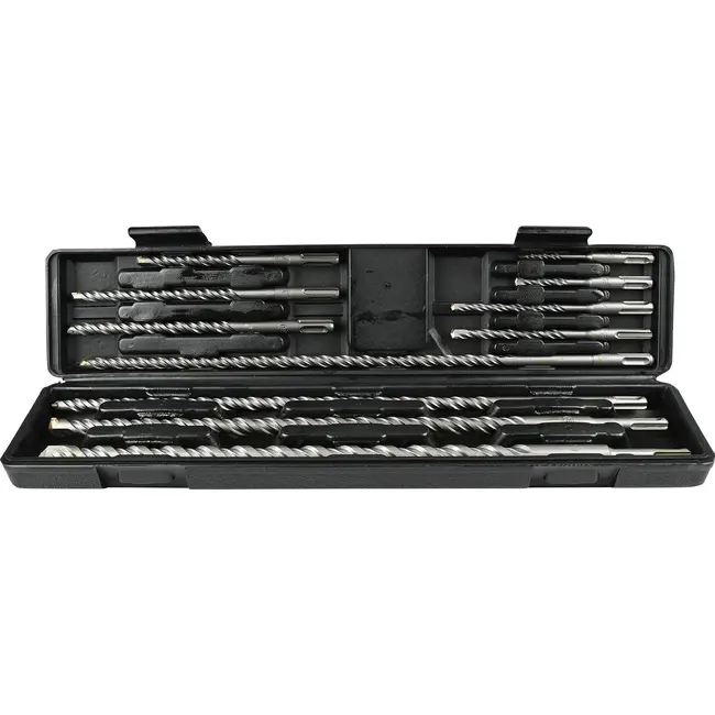 Merkloos SDS-plus boorset 11-delig - betonboren van 5 tot 20 mm en lengtes tot 450 mm, met koffer