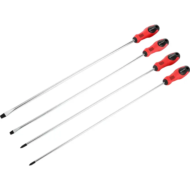 Benson Schroevendraaierset extra lang 4-delig - CrV met Square S0, S1, S2 en S3 van 450 mm