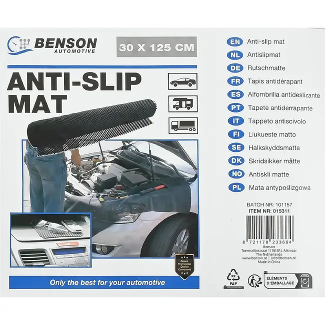 Benson Antislipmat 30 x 125 cm – Op maat te knippen voor vloerkleden