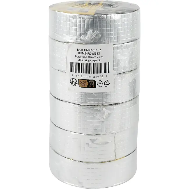 Benson Butyltape 38 mm x 5 m – Flexibele afdichting van butylrubber