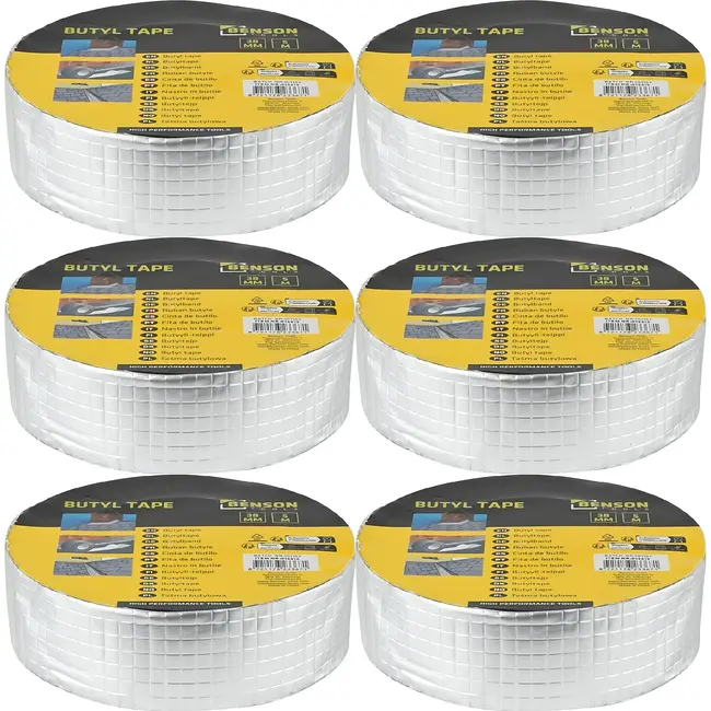 Benson Butyltape 38 mm x 5 m – Flexibele afdichting van butylrubber