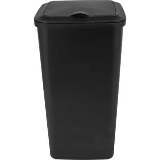 Benson Prullenbak 10 ltr zwart - met afneembare deksel - 16 x 16 x 36 cm - zwart - voor koken en bereiden - inhoud 10 l
