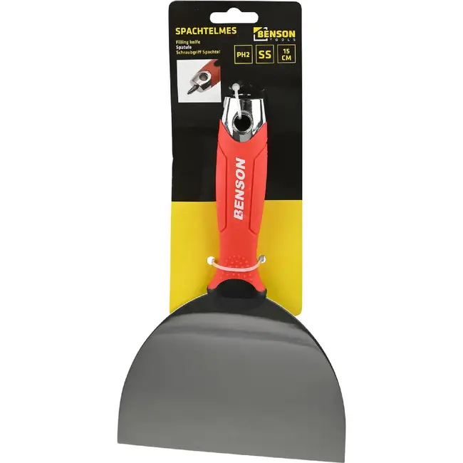 Benson Spachtelmes 15 cm met geïntegreerde PH2 kruiskop-bit en grip