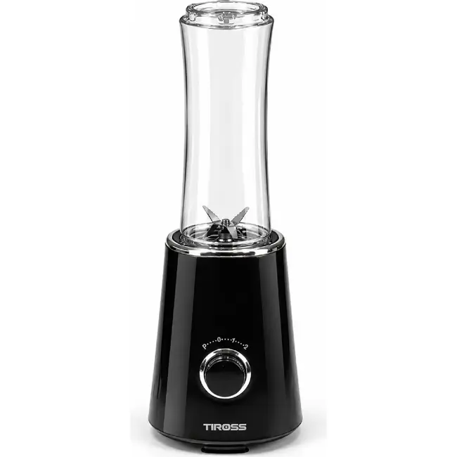 TIROSS Smoothie blender 300 W met 2 drinkflessen van 600 ml en pulsstand