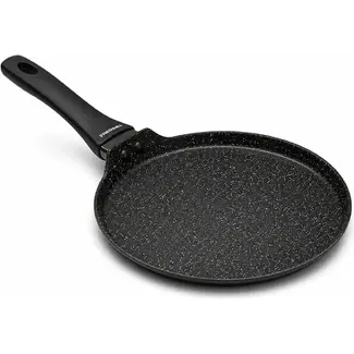 TIROSS Pannenkoekenpan 25 cm van aluminium met granietcoating voor inductie, gas en keramisch