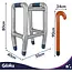 Glimz Opblaasbare Rollator met Wandelstok – Carnaval Verkleedset