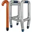Glimz Opblaasbare Rollator met Wandelstok – Carnaval Verkleedset