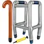 Glimz Opblaasbare Rollator met Wandelstok – Carnaval Verkleedset