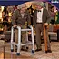Glimz Opblaasbare Rollator met Wandelstok – Carnaval Verkleedset