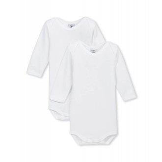 Petit Bateau Petit Bateau A01T3 set van 2 body's met lange mouwen wit