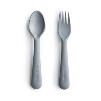 Mushie Mushie Fork and Spoon Set cloud