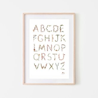 Mushie Mushie Poster alphabet floral large 50x70 cm