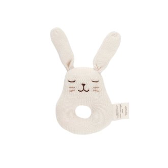 main sauvage main sauvage rattle bunny ecru