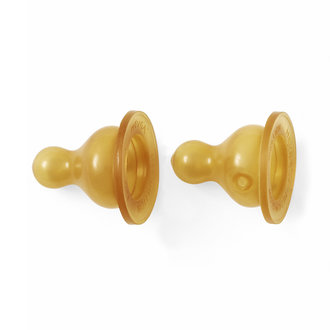 Hevea speen kersvorm set 2 slow flow 0-3 mnd