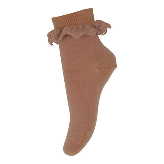 mp Denmark mp Denmark cotton socks lace (527) tawny brown (858)