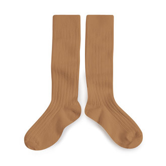 Collégien Collégien La Haute Ribbed Knee-high Socks Caramel au Beurre Salé Collégien Collégien La Haute Ribbed Knee-high Socks Caramel au Beurre Salé