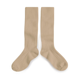 Collégien Collégien La Haute Ribbed Knee-high Socks Petite Taupe Collégien Collégien La Haute Ribbed Knee-high Socks Petite Taupe