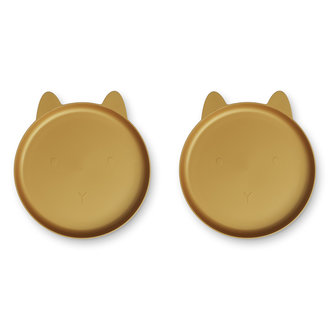 Liewood Liewood Mae plate 2 pack rabbit/golden caramel