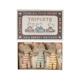 Maileg Maileg triplets baby mice in matchbox