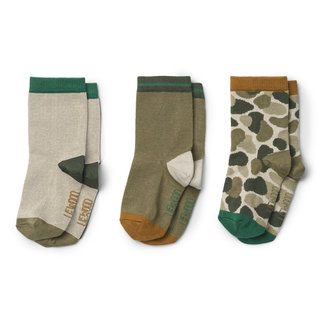 Liewood Liewood Silas socks 3 pack camouflage/green multi mix