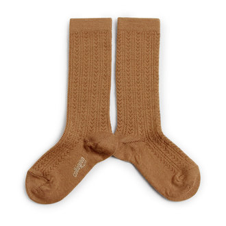 Collégien Collégien Adèle Merino Wool Knee-high Socks Caramel