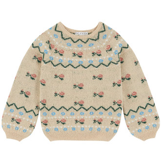 Emile et Ida Emile et Ida pullover jacquard rose beige