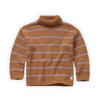 Sproet & Sprout Sproet & Sprout Turtleneck sweater stripe Lion