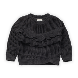 Sproet & Sprout Sproet & Sprout Sweater ruffle Asphalt