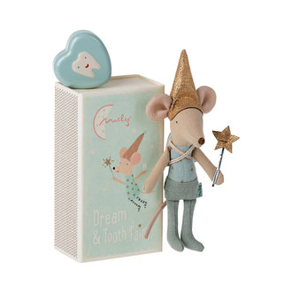 Maileg Maileg Tooth fairy mouse in matchbox blue
