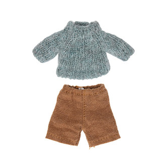 Maileg Maileg Knitted sweater and skirt for big brother mouse