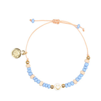 Buho Buho bracelet smile bluette