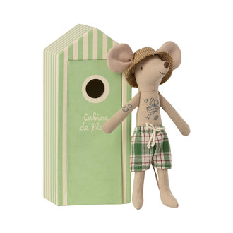 Maileg Maileg beach mice dad in Cabin de Plage