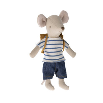 Maileg Maileg tricycle mouse big brother with bag