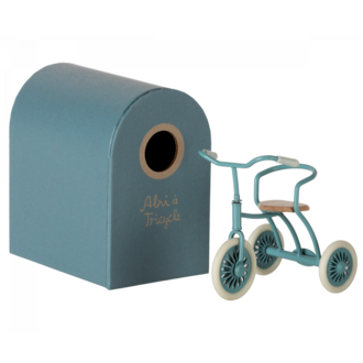 Maileg Maileg Abri à tricycle mouse petrol blue Maileg Maileg Abri à tricycle mouse petrol blue