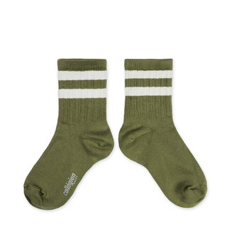 Collégien Collégien Nico Ribbed Varsity Crew Socks Olive du Lubéron Collégien Collégien Nico Ribbed Varsity Crew Socks Olive du Lubéron