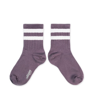 Collégien Collégien Nico Ribbed Varsity Crew Socks Glycine du Japon