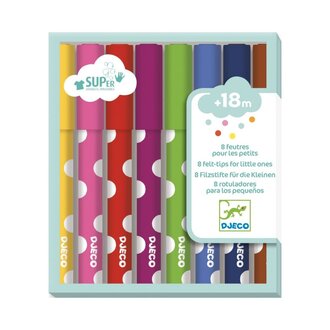 Djeco Djeco 8 Uitwasbare Viltstiften